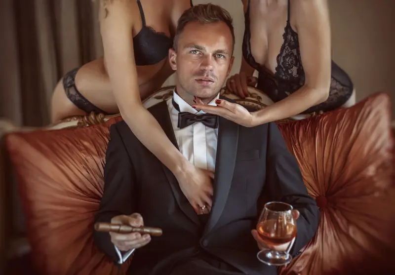 A couple hiring an escort for the first time with Top Companions in an elegant setting